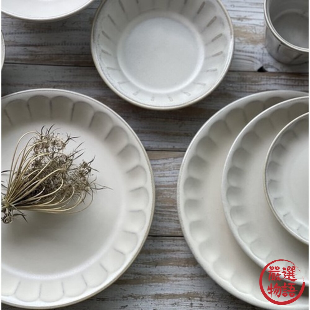 日本製 FIORE 復古花邊餐具 美濃燒 餐盤 餐碗 飯碗 盤子 花邊盤 淺盤 日本餐具 FIORE 北歐風-圖片-3