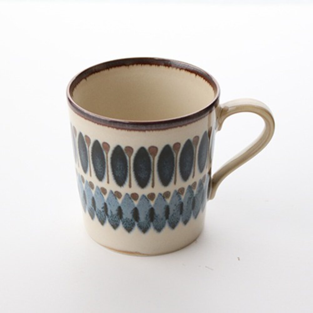 SF-017307-日本製 Clasico 幾何馬克杯 復古馬克杯 日式陶瓷杯 咖啡杯 輕量杯 馬克杯 水杯 杯子 杯