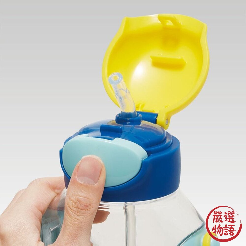 Skater 彈跳式吸管水壺 530ml | 兒童水壺 附背帶 姓名貼 冰雪奇緣 恐龍 水瓶-圖片-6