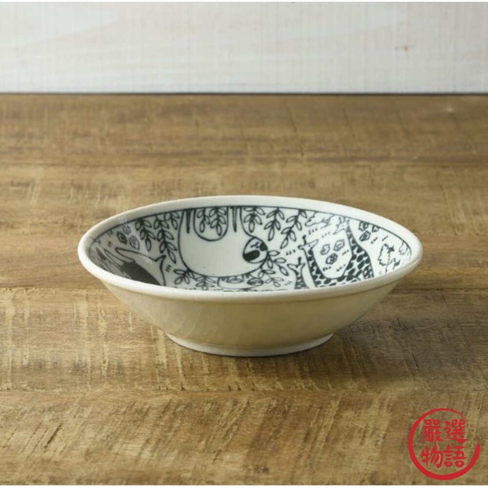 日本製 美濃燒 動物餐盤 深盤 餐盤 盤子 兒童餐盤 甜點盤 點心盤 水果盤 盤 日本餐盤-圖片-2