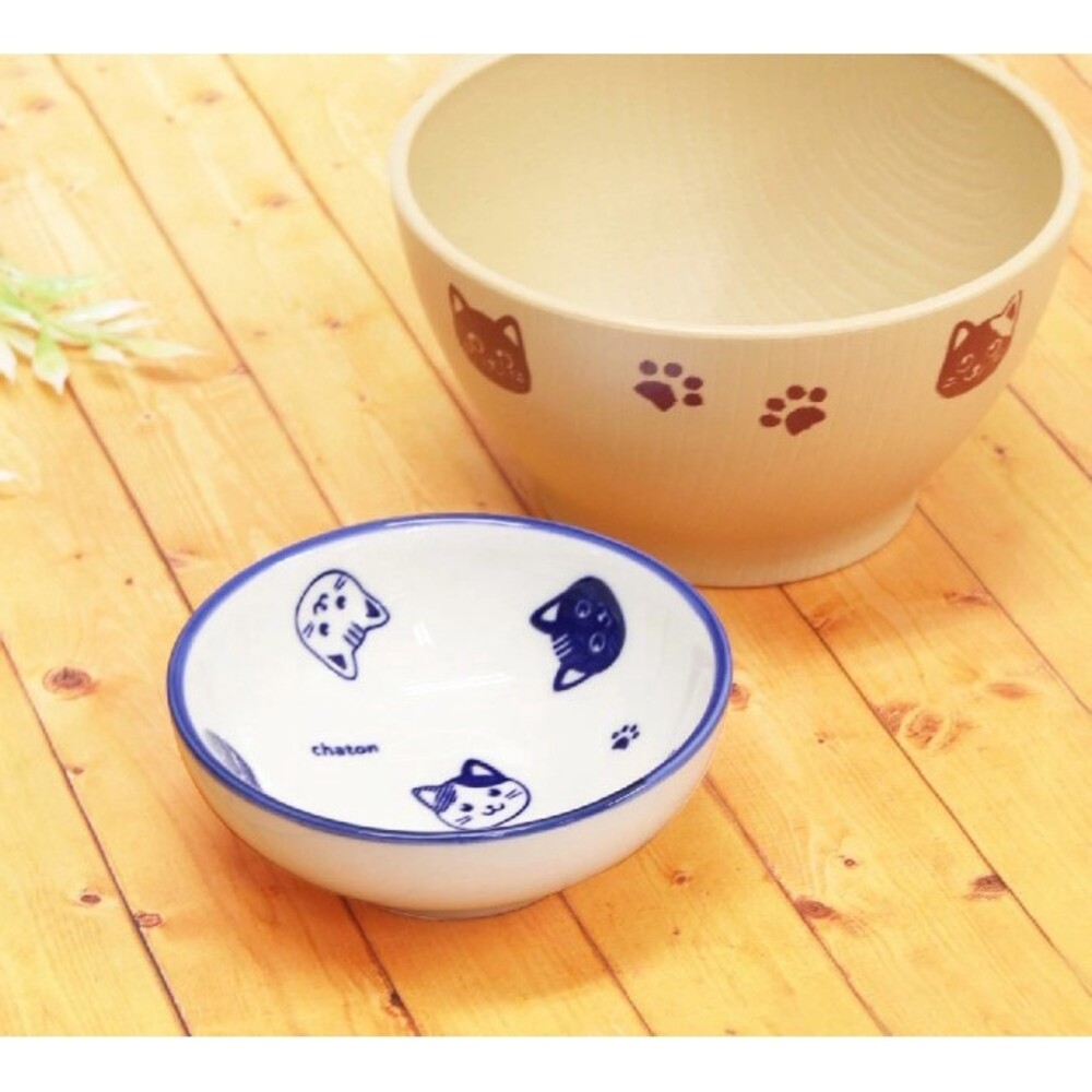 SF-017357-三隻貓咪小盤子 小碟子 chaton 點心盤 小菜盤 碟盤 餐具 餐碗 小碗 醬油盤