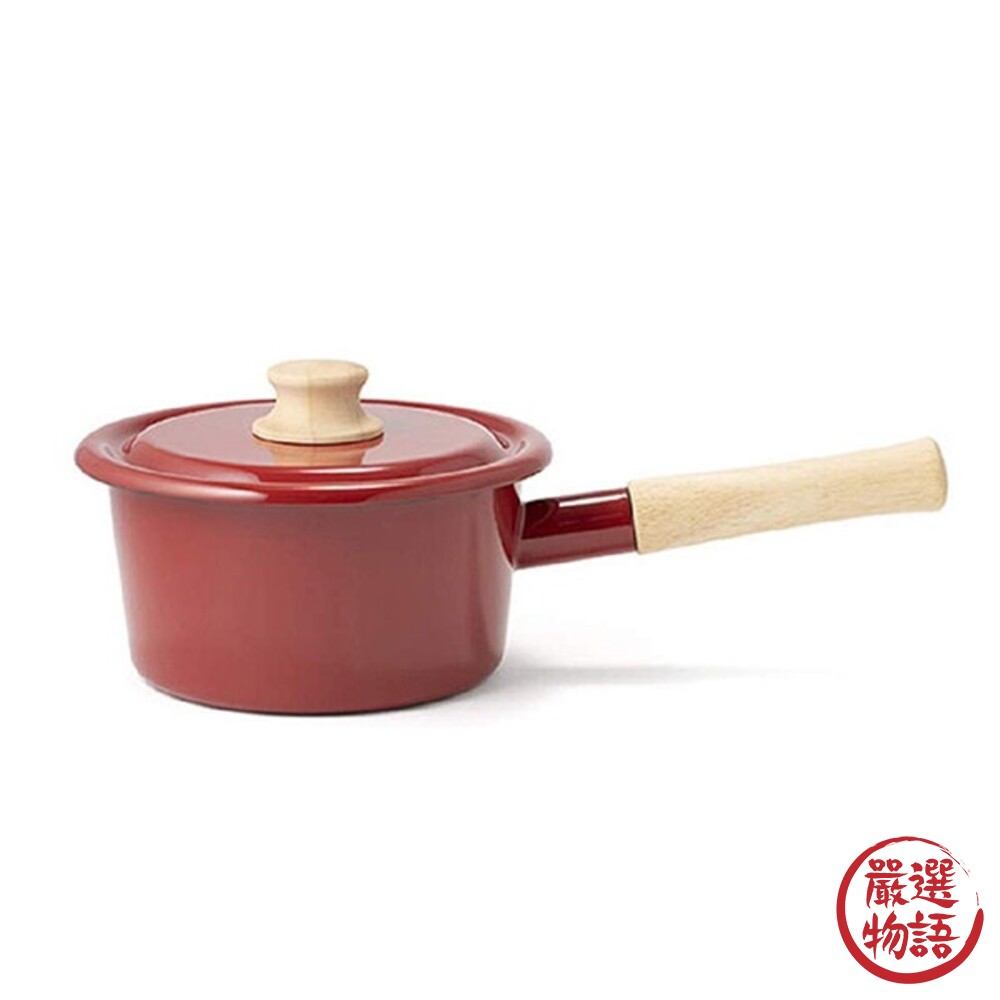 琺瑯 富士 日本直送 湯鍋 1.6L 琺瑯鍋 單柄鍋 可直火 可IH爐-圖片-1