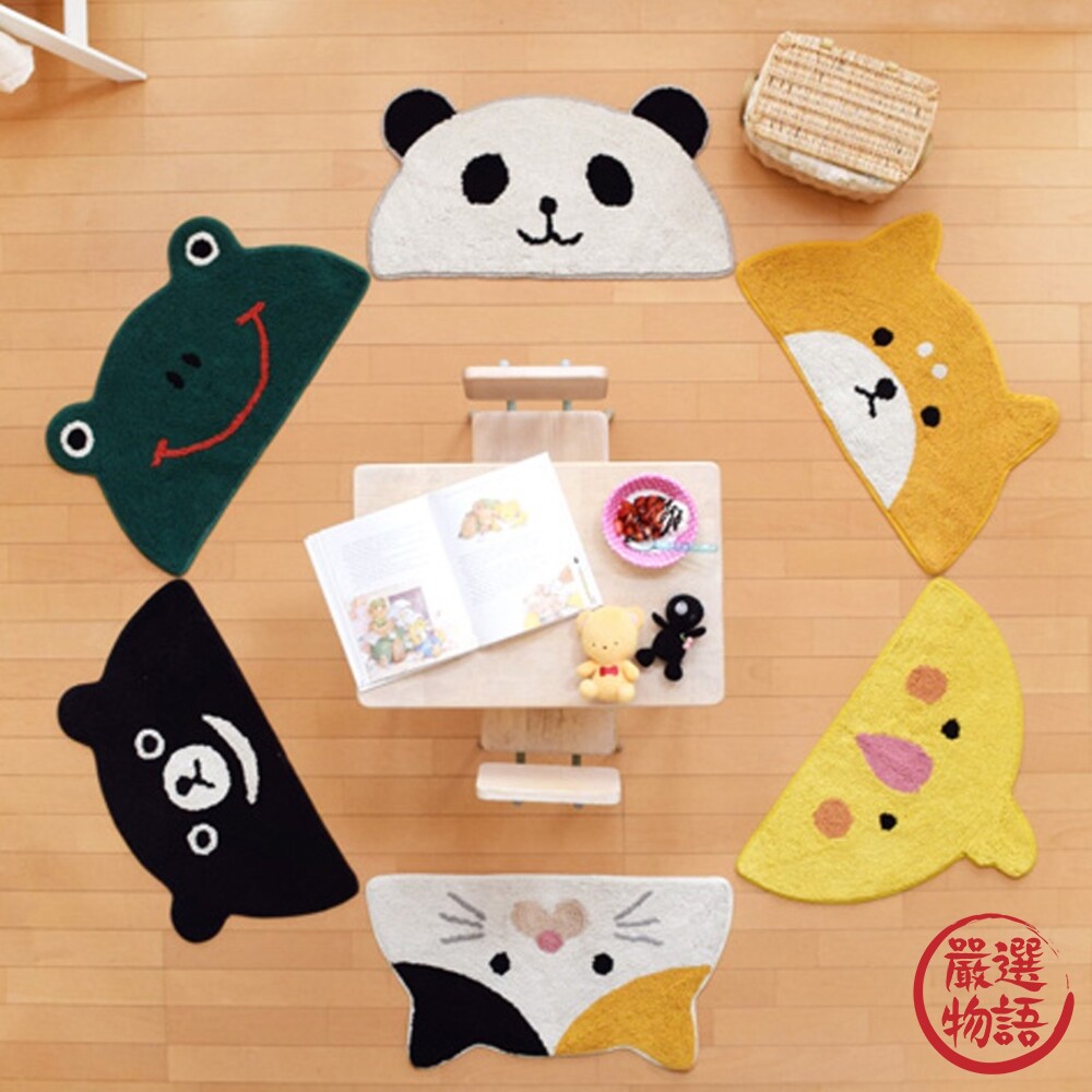 TOMO半圓地墊 玄關地墊 動物地墊 柴犬地墊 地毯 玄鳳鸚鵡 腳踏墊 墊子 門口地墊-圖片-6