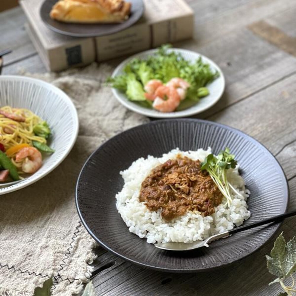 SF-017858-日本製 美濃燒 線條拉麵碗 陶瓷碗 碗公 拉麵碗 湯碗 大碗