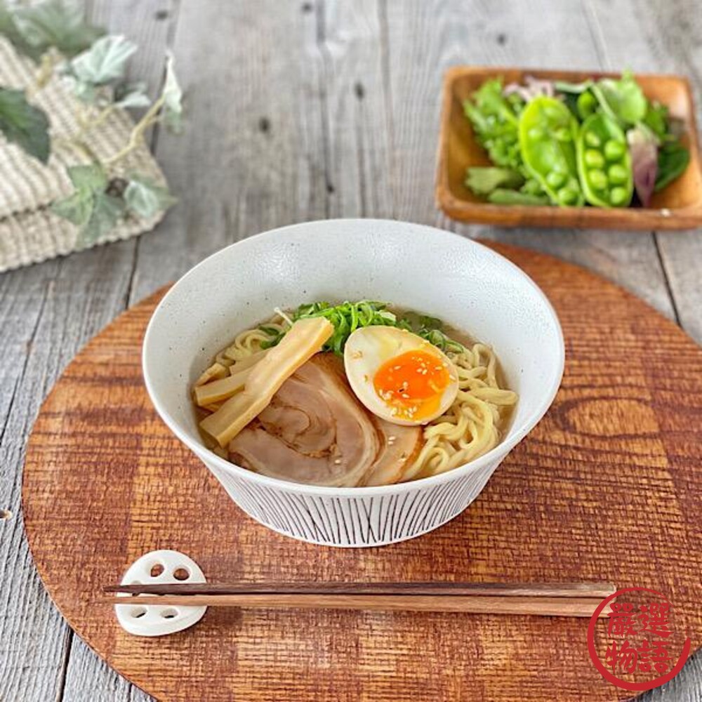 日本製 美濃燒 線條拉麵碗 陶瓷碗 碗公 拉麵碗 湯碗 大碗-圖片-2