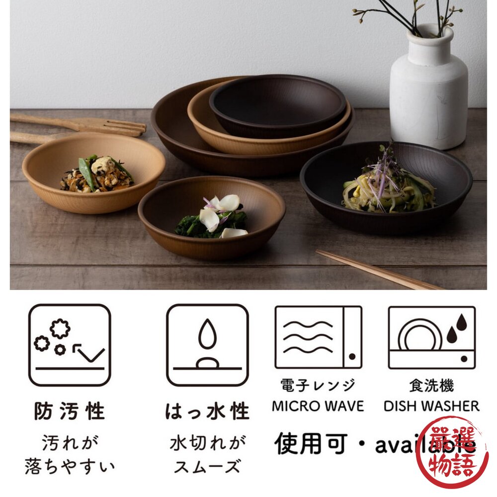日本製 NH home 圓形分隔盤 分格盤 | 早餐盤 水果盤 輕食 露營 野餐 木紋 兒童餐具-圖片-9
