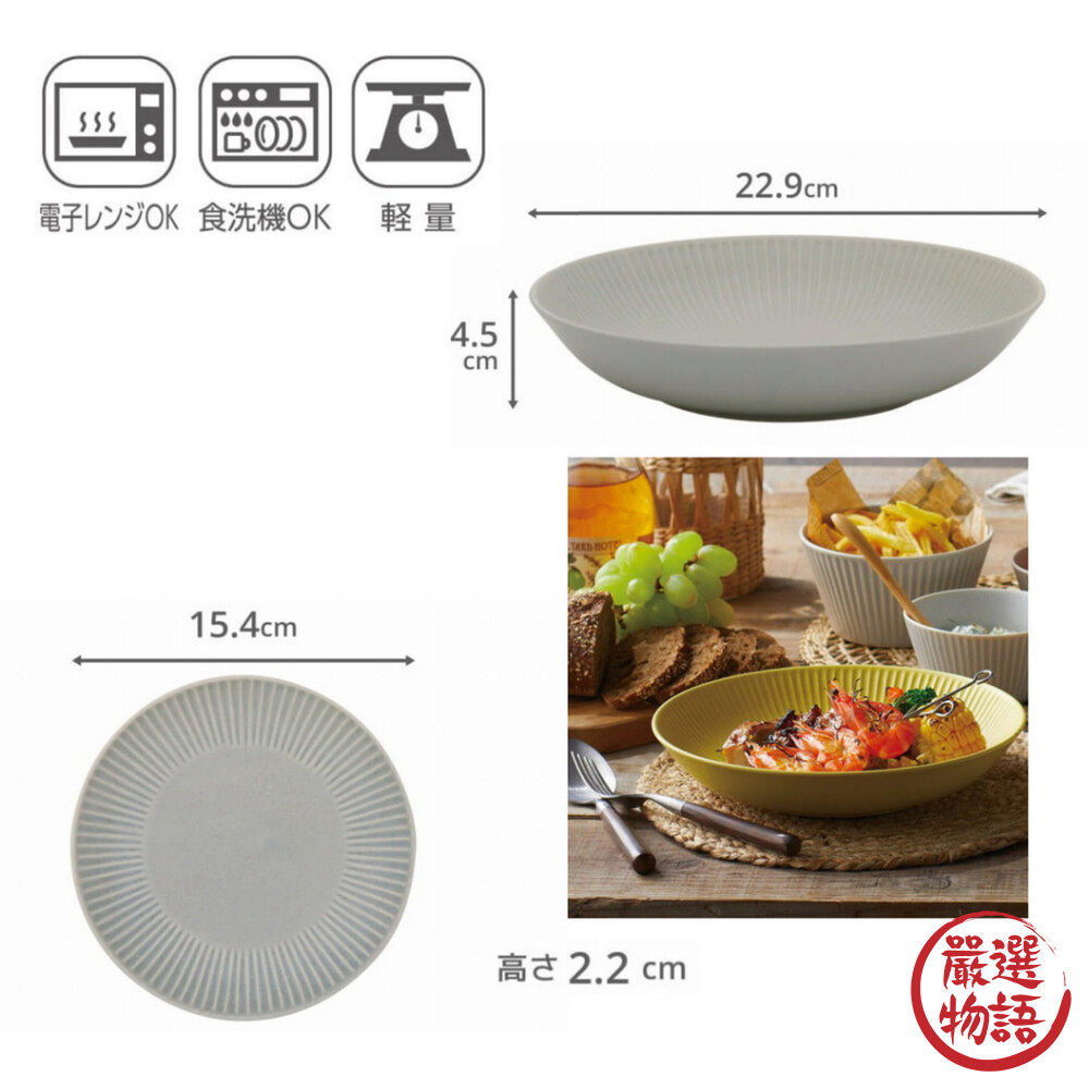 日本製 美濃燒 Vesel 陶瓷餐盤 輕量餐具 菜盤  深盤灰色款 封面照片