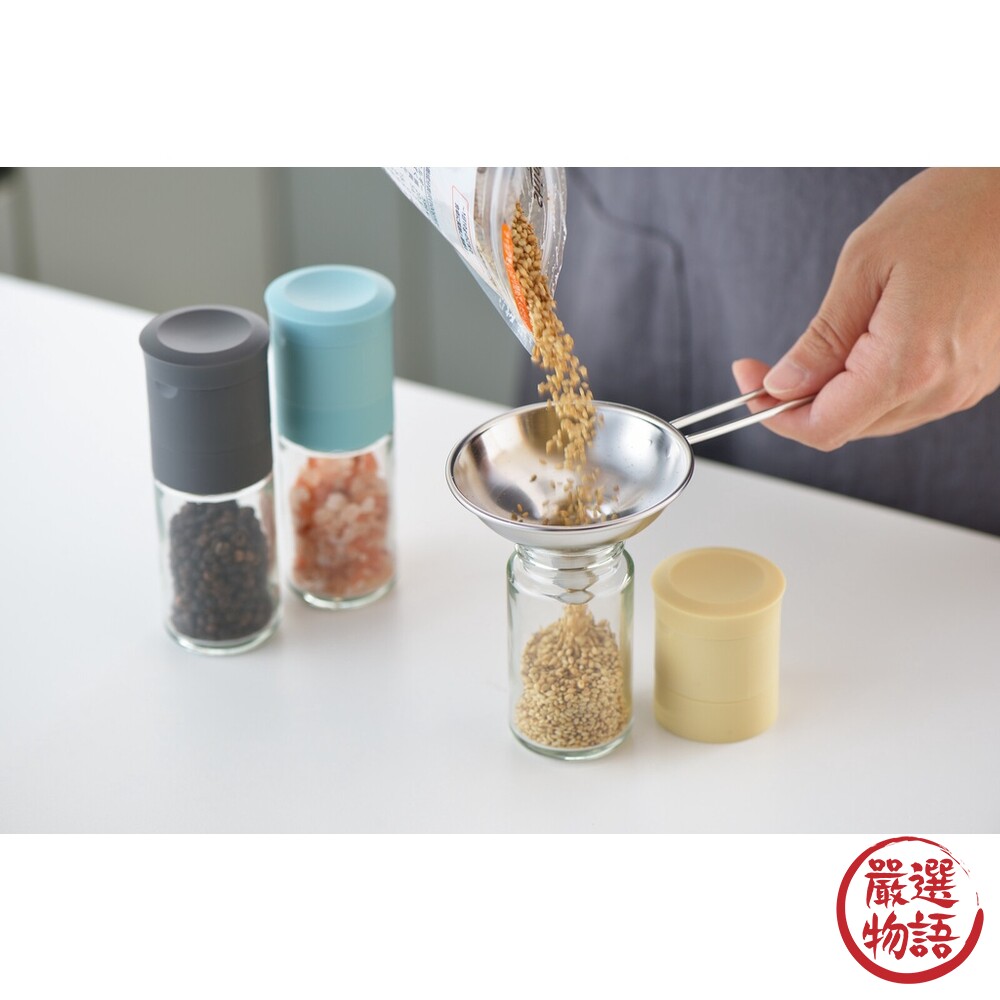 日本製 不鏽鋼漏勺 多用途漏斗 調料漏斗 易清潔 不鏽鋼 中漏斗  長柄 漏勺 漏斗 廚房用品-圖片-5