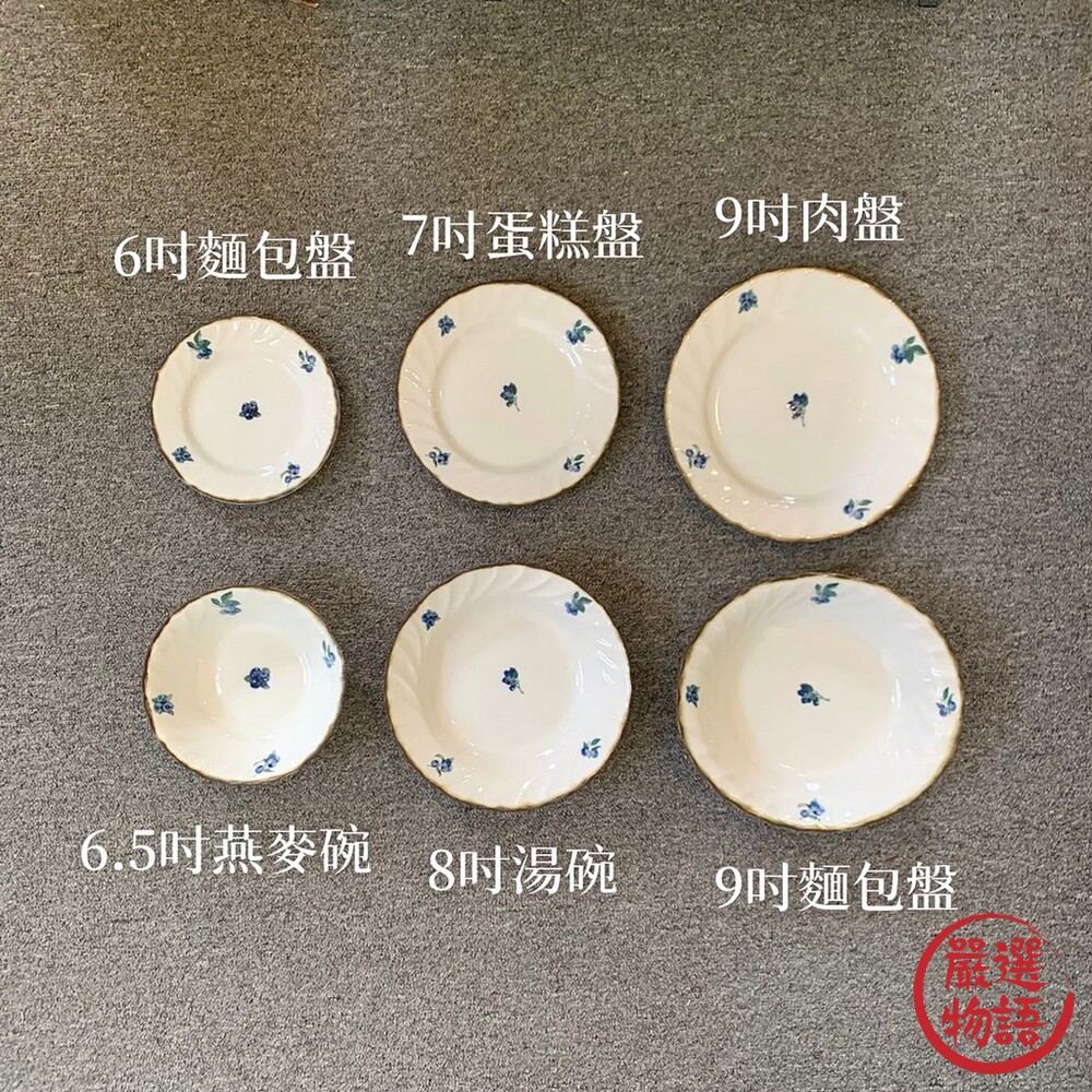 日本製 Dian藍莓復古陶瓷盤 美濃燒 餐盤 餐碗 深盤 湯碗 碗 復古盤 麥片碗 甜點盤 橢圓盤-圖片-8