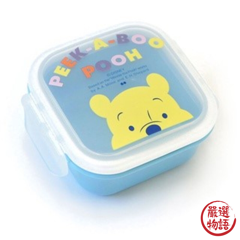 日本製 小熊維尼  三眼怪便當盒 便當盒 微波盒 兒童餐盒 保鮮盒 午餐盒 收納盒-圖片-1