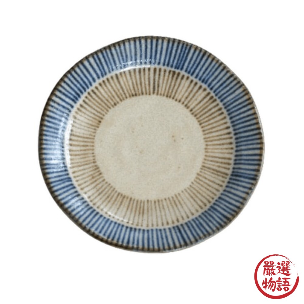 日本製 美濃燒 青茶十草小盤 陶瓷盤 小菜盤 盤 碗盤 醬料盤 線條盤 盤子 漬物盤 醬料小碟-圖片-5