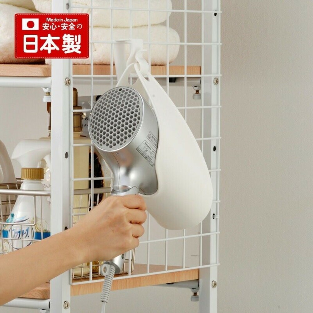 SF-018423-日本製吹風機收納架 附掛鈎 日本熱銷 衛浴收納 吹風機 掛勾 雙向收納  簡易式 置物架 電線整理