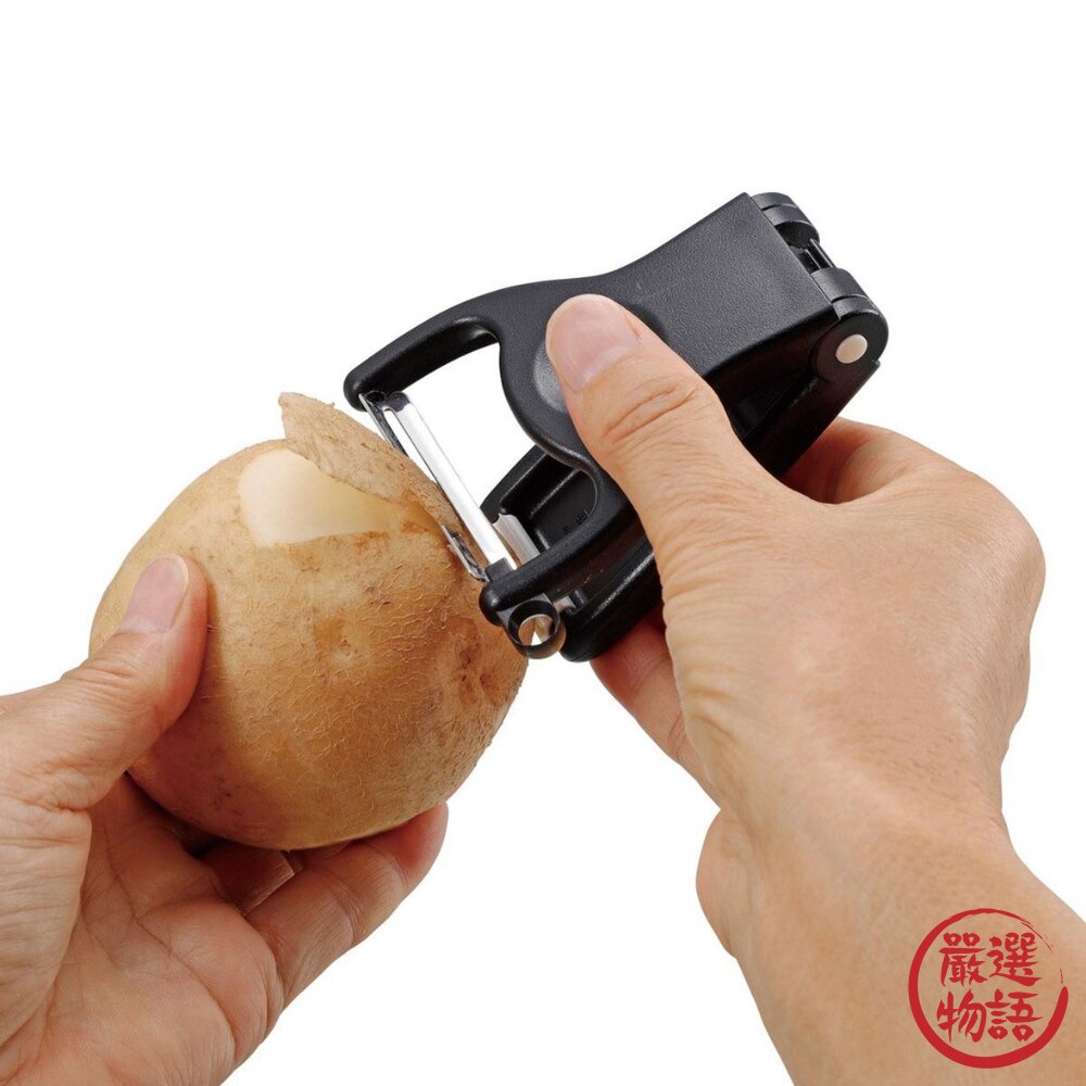 日本製造鹿牌 削皮刀 刮刀 水果削皮刀 | 蔬菜削皮 摺疊削皮刀 削皮器 削水果 刨絲刀 露營必備-圖片-1