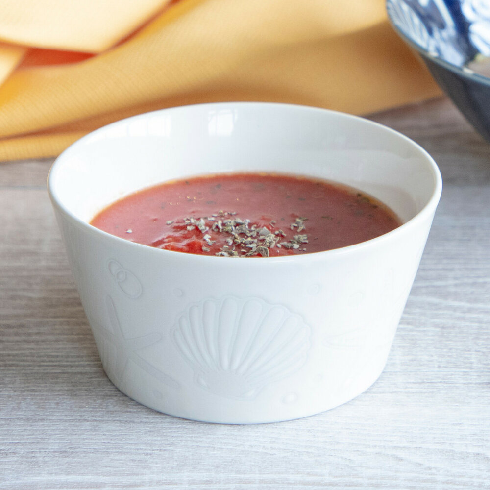 日本製 日式餐碗 小碗 瓷碗 水果碗 麥片碗 醬料碗 白色餐碗 三色可選 海洋 沙拉碗 瓷器-圖片-8
