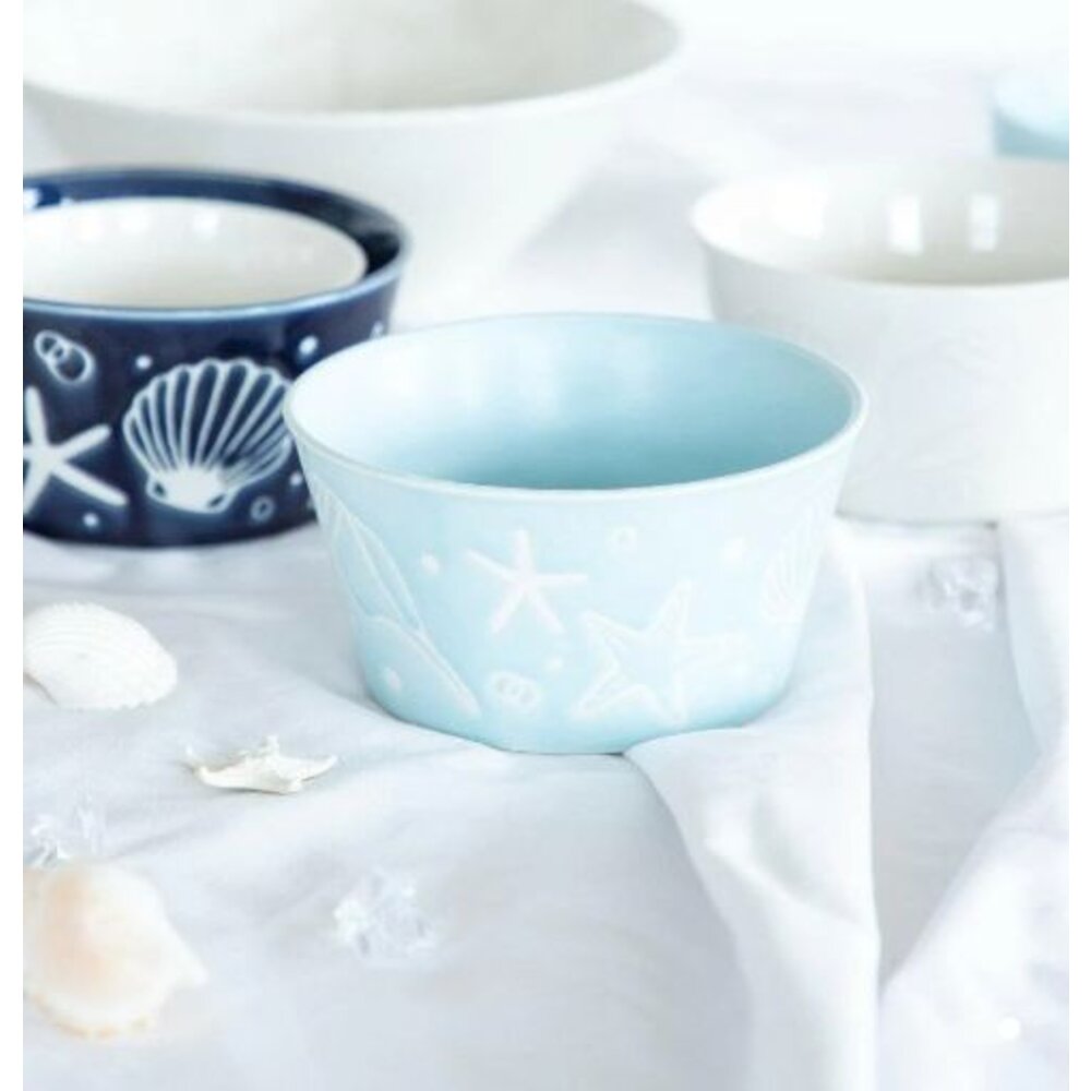 SF-018533-日本製 日式餐碗 小碗 瓷碗 水果碗 麥片碗 醬料碗 白色餐碗 三色可選 海洋 沙拉碗 瓷器