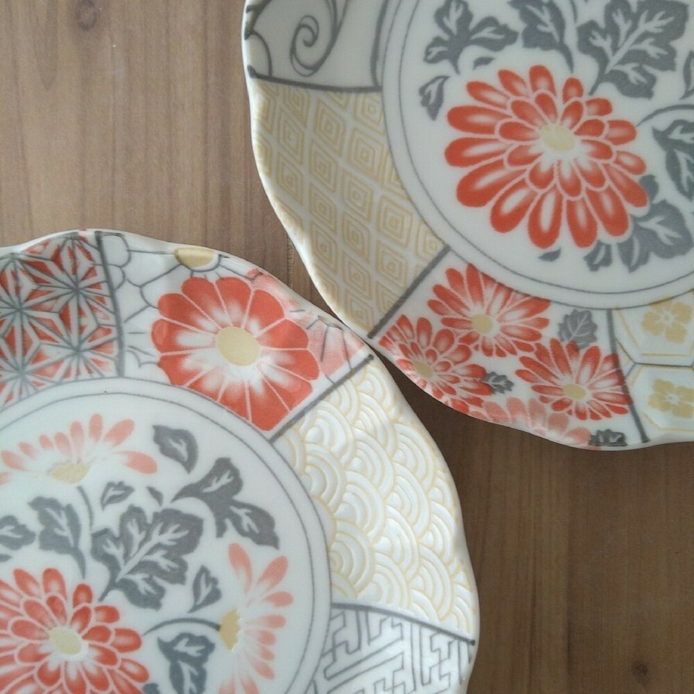 日本製 美濃燒 花卉小盤 深盤 盤子 菜盤 義大利麵盤 咖哩盤 碟子 餐具-圖片-4