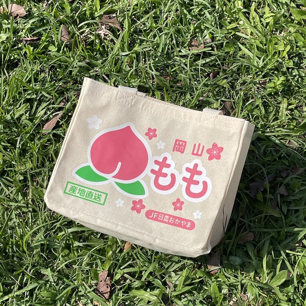 水果系環保購物袋 手提袋 便當袋 野餐袋 橘子 蘋果 蜜桃 草莓 青森蘋果-圖片-3