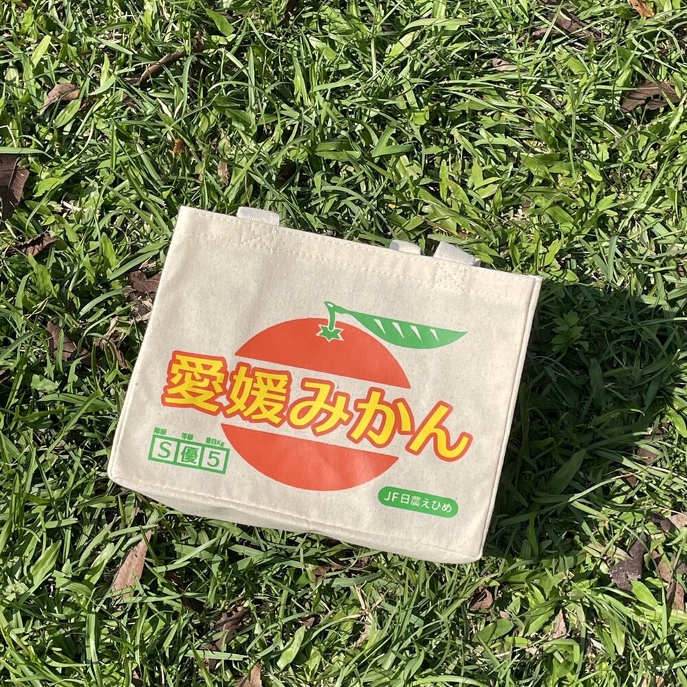 水果系環保購物袋 手提袋 便當袋 野餐袋 橘子 蘋果 蜜桃 草莓 青森蘋果-圖片-5
