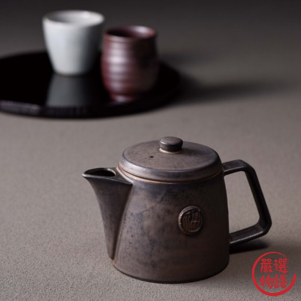 美濃燒 日本製造 復古福字 茶壺 陶瓷茶壺 泡茶壺 茶具 泡茶 瓷壺 瓷器-圖片-2