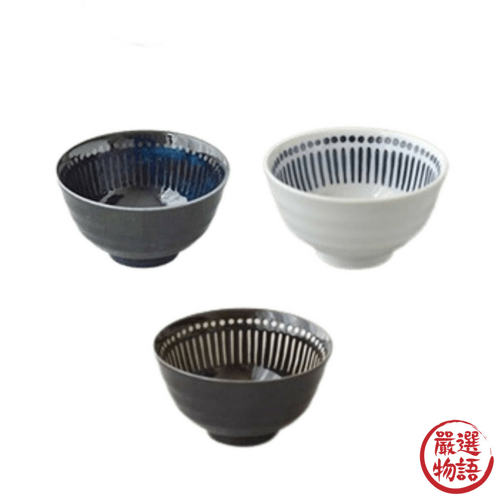 日本製 三色茶碗 陶瓷碗 飯碗 湯碗 茶碗 情侶碗 陶瓷碗-圖片-1