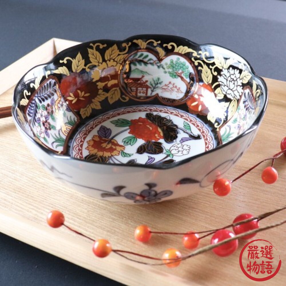 日本製 美濃燒 陶瓷碗 宮廷風 花邊造型碗 拉麵碗 | 碗 碗盤 陶瓷碗 湯碗 飯碗 餐碗 日式碗盤-圖片-1