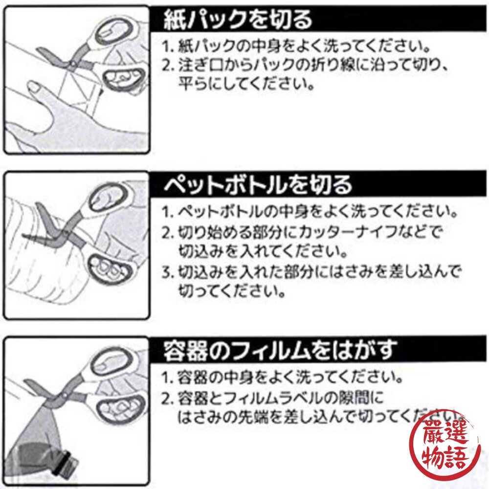 日本文具 L型多用途剪刀 拆解剪刀 剪紙刀 剪保特瓶 剪牛奶盒 拆解紙箱 專門設計-圖片-4