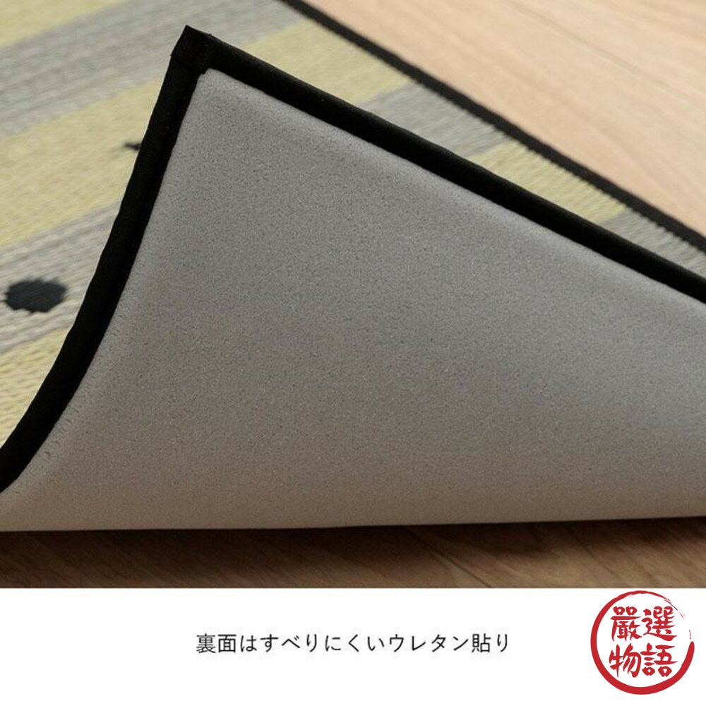 日本製 廚房地墊 貓咪 43x120cm 43x180cm 燈心草 草蓆 地墊 地毯 踏墊 長墊-圖片-5