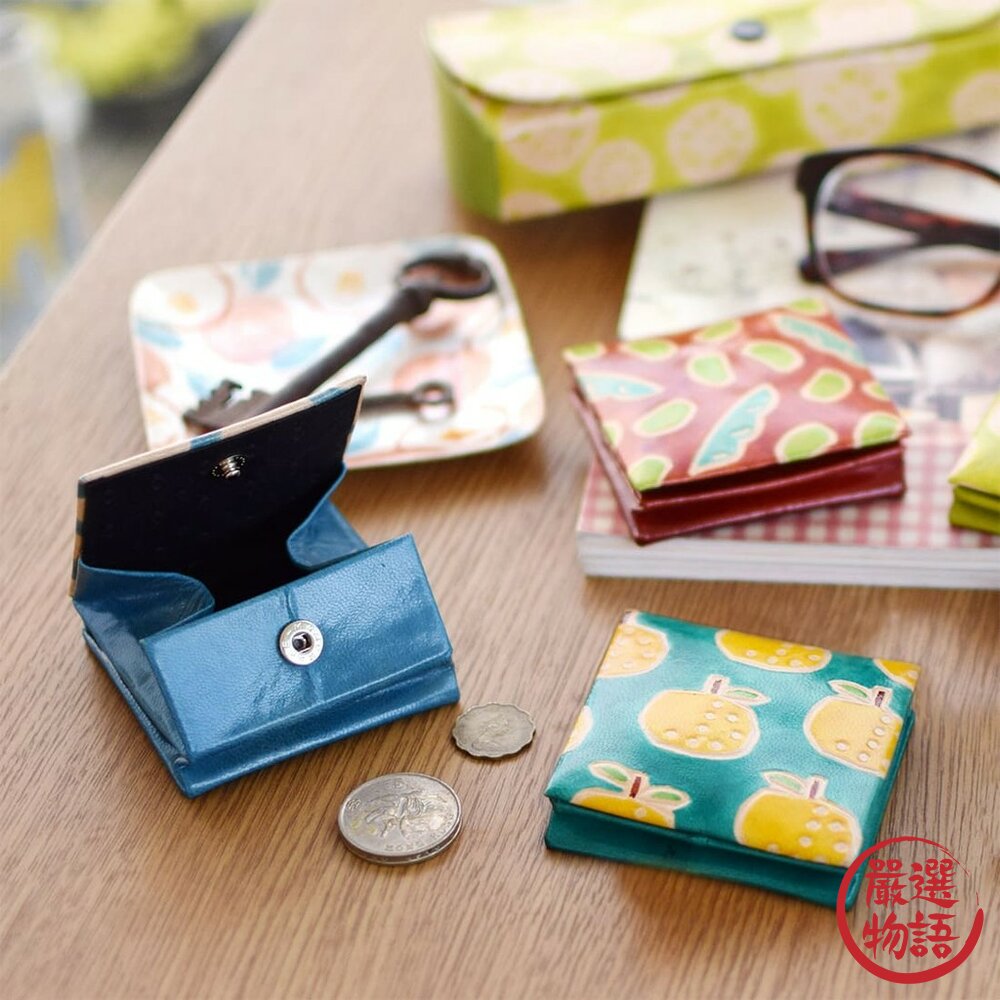 皮革造型零錢包 錢包 零錢 配件 皮夾 山羊皮革 動物 柴犬 樹懶 刺蝟 黑柴 笑臉 花朵-圖片-5