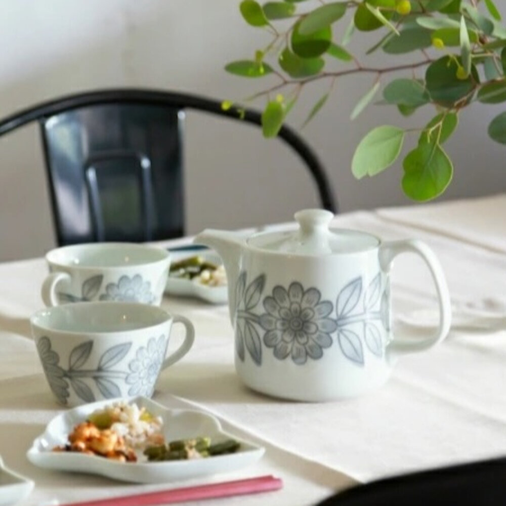 SF-018691-日本製 波佐見燒 日本茶壺 陶瓷茶壺 附濾網 泡茶壺 泡茶 茶葉 茶壺