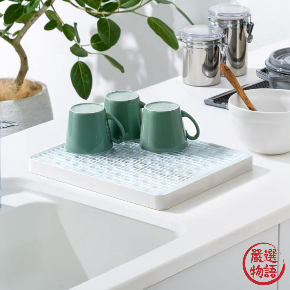 Karari硅藻土瀝水盤方型廚房收納架珪藻土矽藻土瀝水架收納架