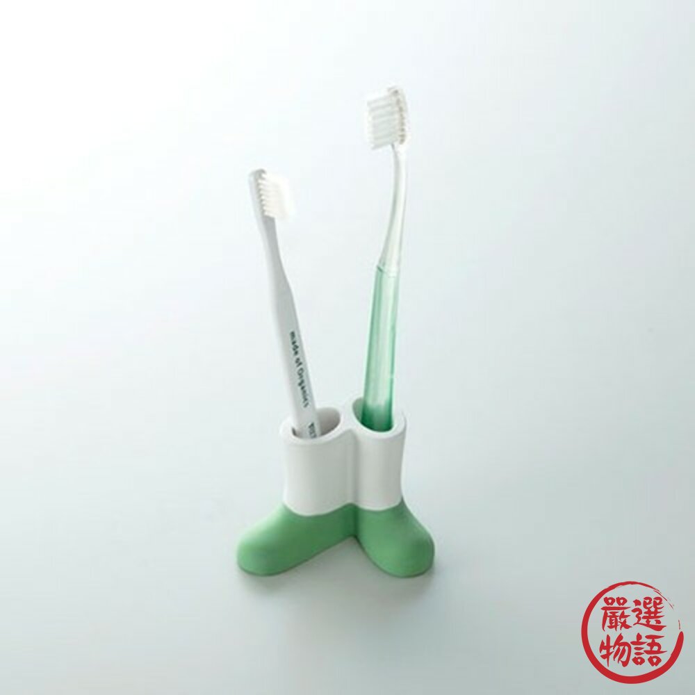 Karari 硅藻土 牙刷架 靴子 綠色 牙刷座 矽藻土 吸水 乾燥 流理臺 置物架 牙刷-圖片-1