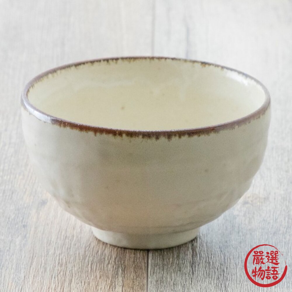 SF-018736-日本製造進口 COTON 棕色線條 日本飯碗 湯碗 日式碗 陶瓷碗 湯碗 碗公 小碗 茶碗 瓷碗