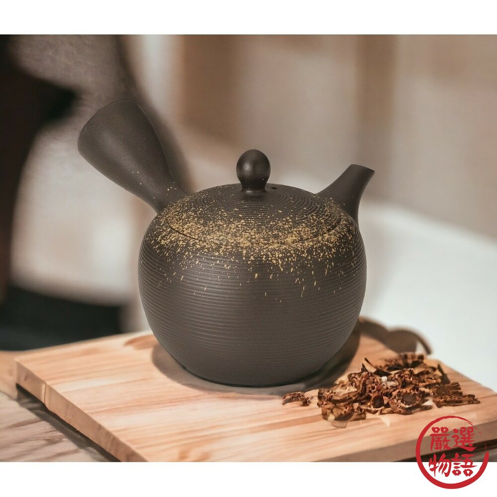 日本製富仙作日式手工側把陶瓷茶壺千層金吹 370cc 常華燒 泡茶壺 陶瓷茶壺 日本茶壺 茶具 茶壺 封面照片