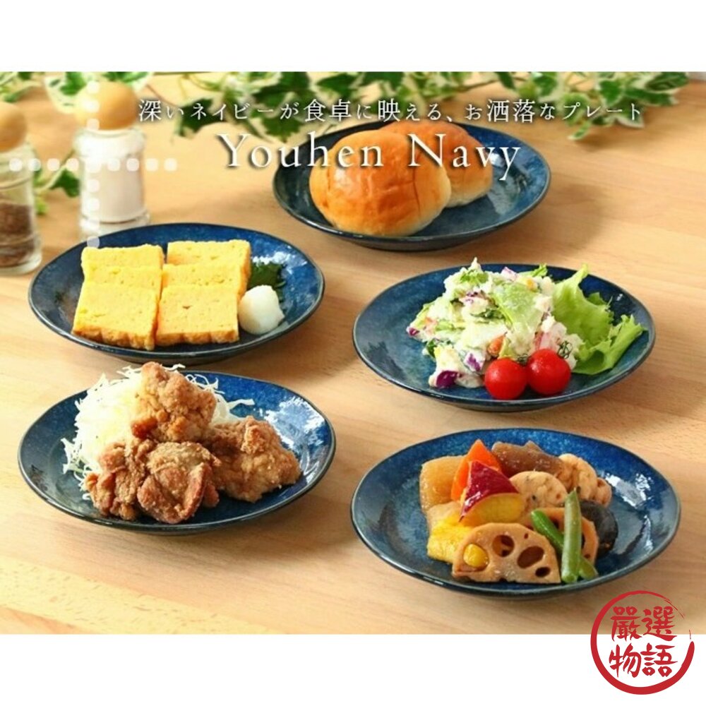 日本製窯變深藍色餐盤美濃燒單入餐盤深盤義大利麵盤咖哩盤沙拉盤日式盤窯變