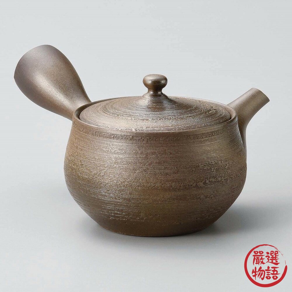 SF-019355-日本製 常華燒 朱泥窯變松皮 茶壺 泡茶壺 側把壺 陶瓷茶壺 陶瓷泡茶壺 花茶壺 陶壺 泡茶 茶具 日本進口