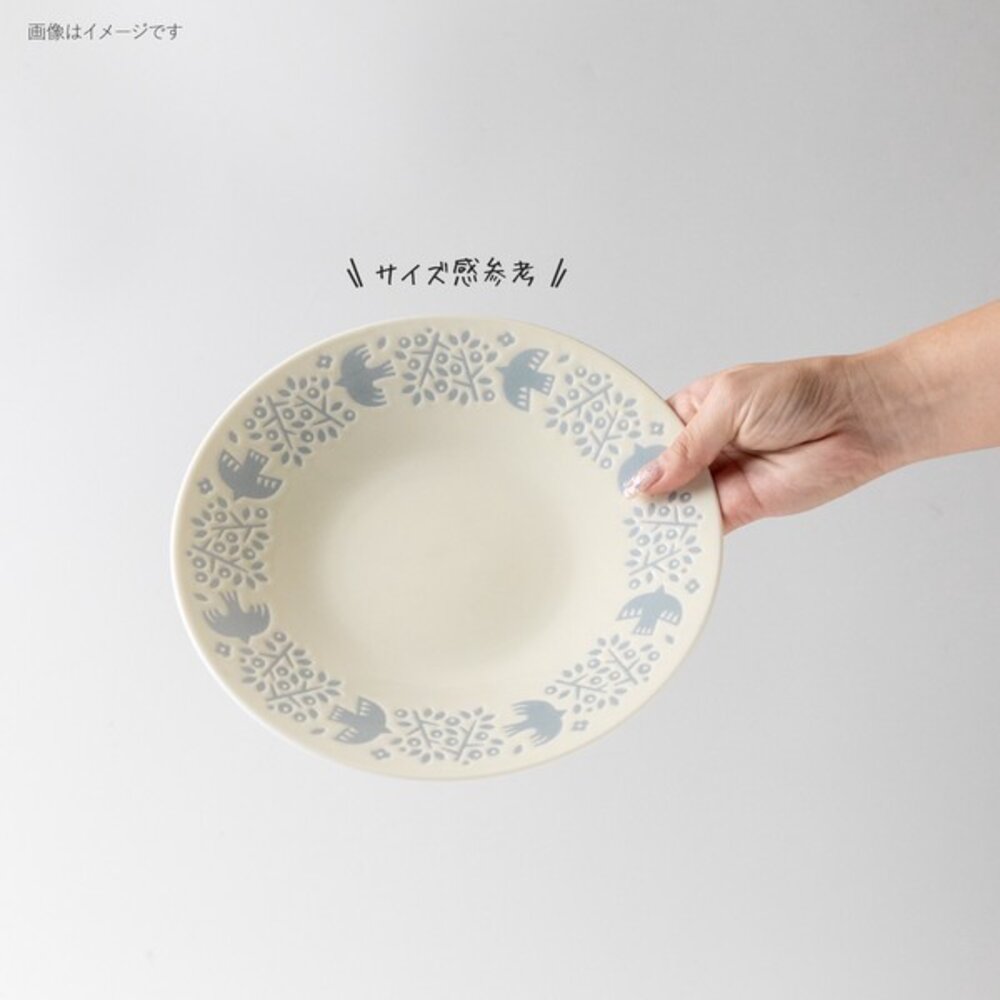 SF-019392-日本製 日本進口 LINTU小鳥美濃燒陶瓷盤 MINORUTOUKI 原創自然清新風格