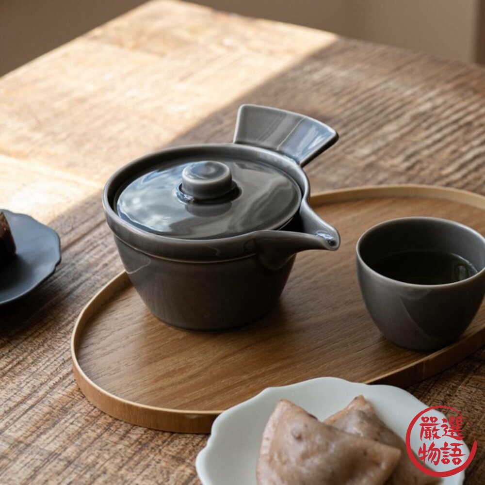 SF-019410-日本進口 日本製 小田陶器 美濃燒 墨綠陶瓷茶壺 日式茶壺 急須 390ml
