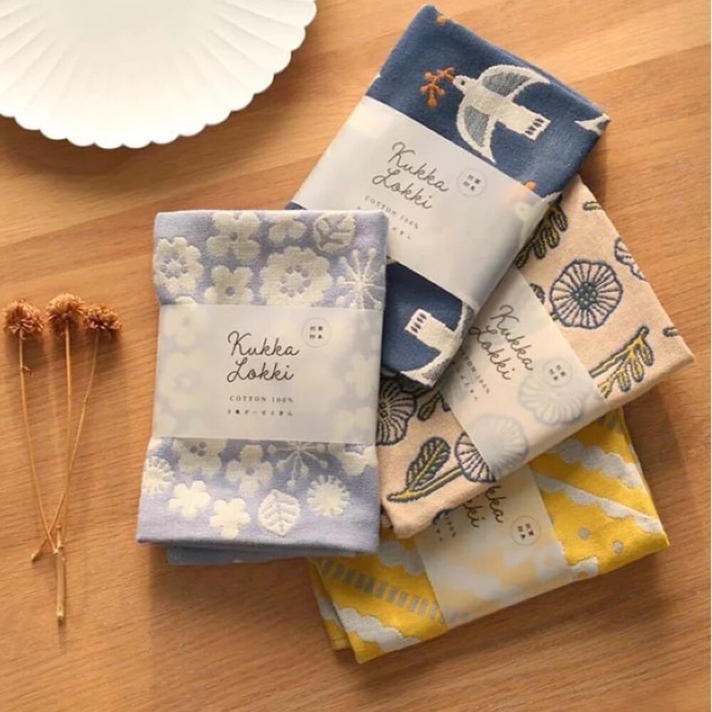 SF-019589-日本主婦推薦 三層家事布 Kukka Lokki 抗菌防臭 雙面擦拭布 北歐風吸水抹布 廚房餐巾 桌墊 日本進口