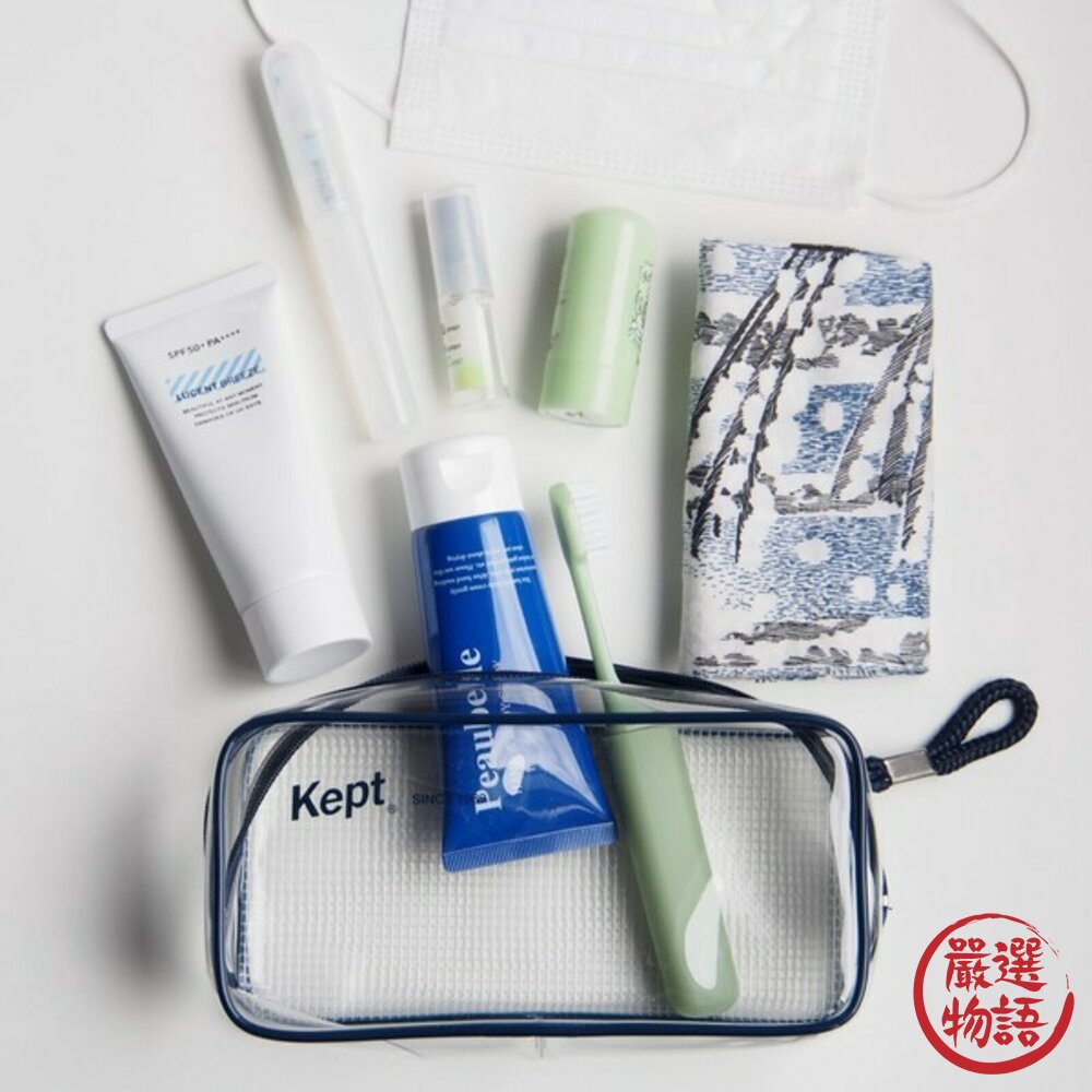 現貨 日本 ins風 Kept 透明收納包 RAYMAY 藤井 化妝包 網格鉛筆袋 文具小物收納 時尚潮流 日本進口-圖片-4