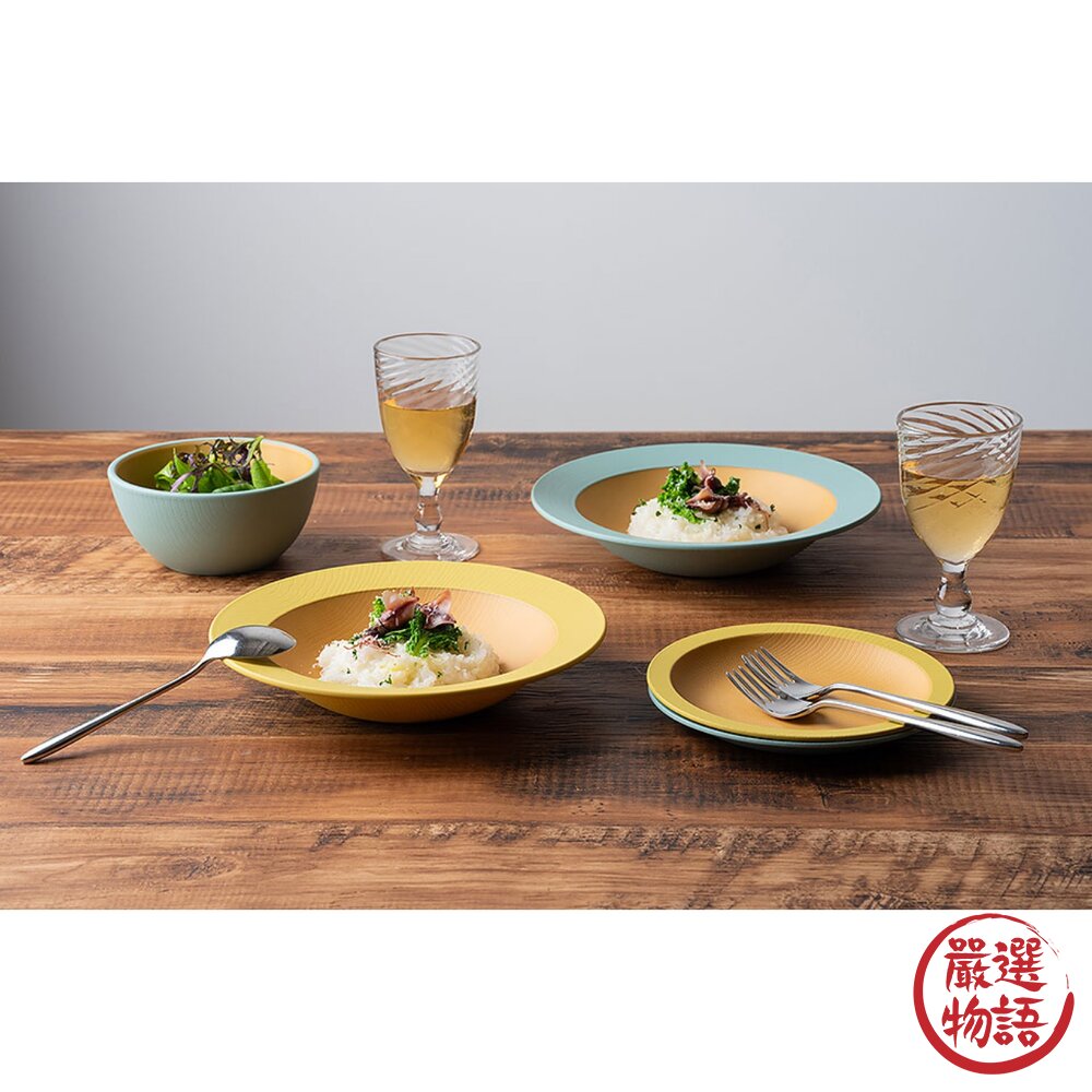 日本製colimn木紋餐具組盤子碗杯子|露營盤沙拉盤飯碗可堆疊耐摔露營野餐