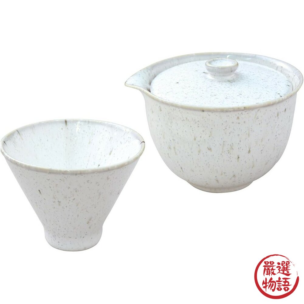 日本製 白釉窯變 茶壺 茶杯 美濃燒 煎茶杯 日本茶壺 陶瓷 急須 泡茶壺 泡茶 茶葉 茶具-圖片-1