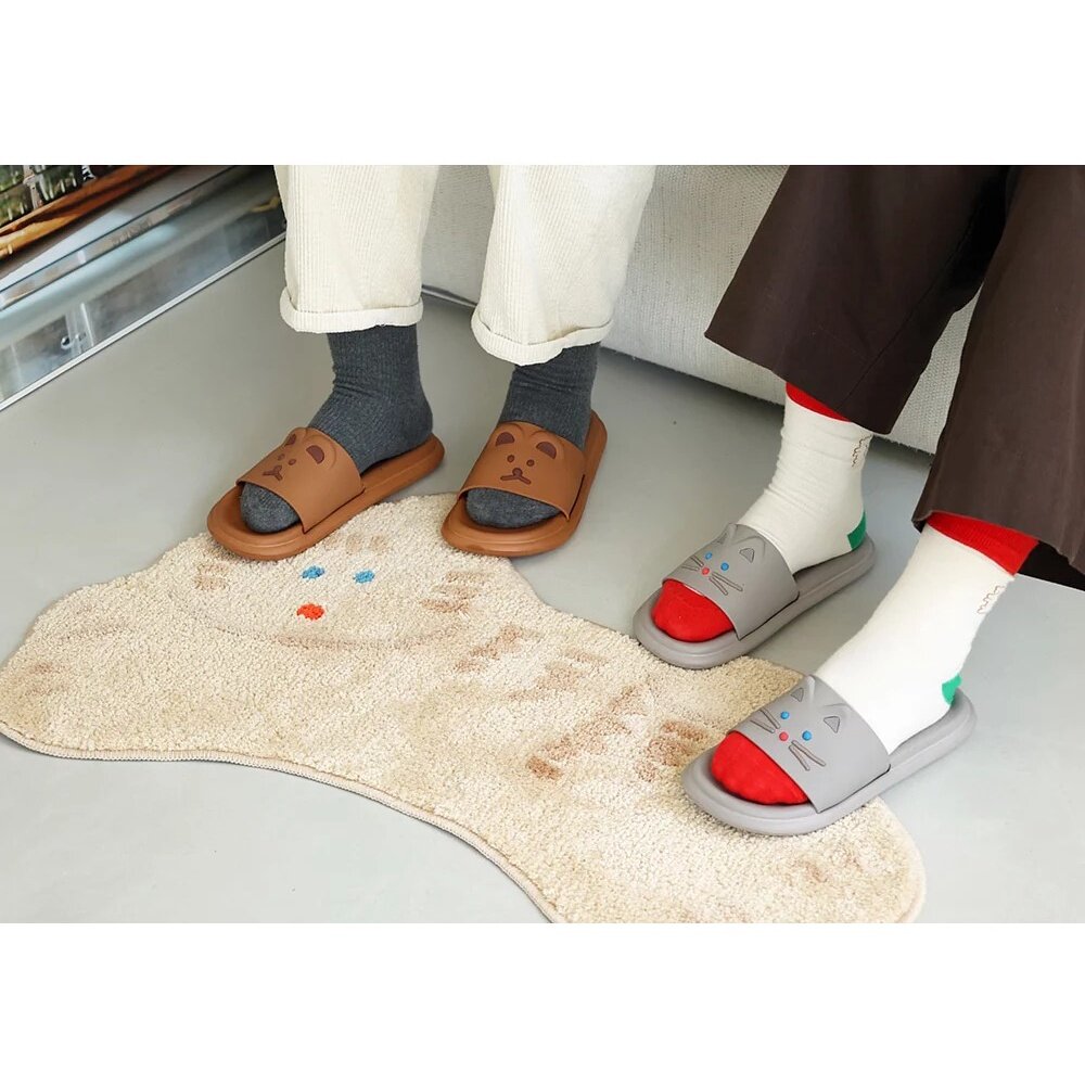 SF-019866-韓國 Romane 貓咪 熊熊 室外拖鞋 踩屎感拖鞋 厚底拖鞋 室內拖鞋 拖鞋 eva拖鞋 軟底拖鞋 日本進口