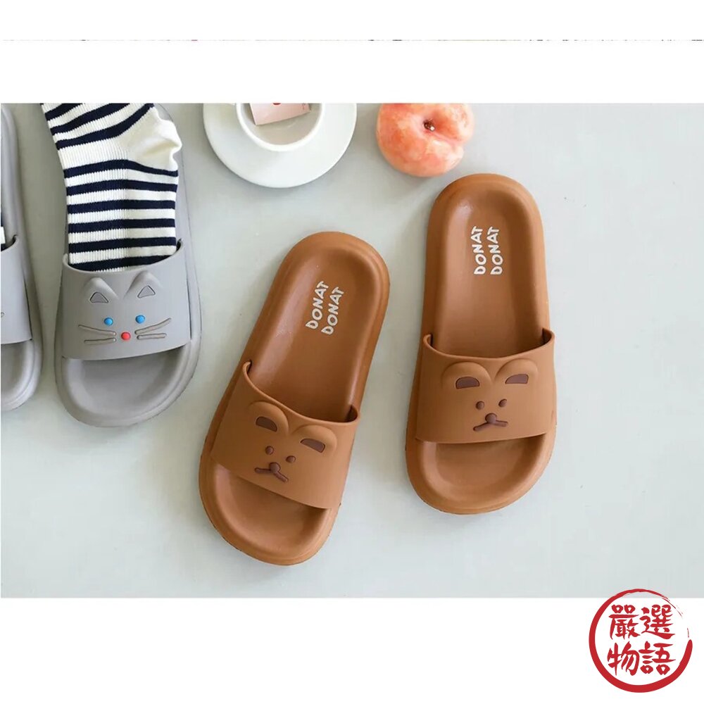 韓國 Romane 貓咪 熊熊 室外拖鞋 踩屎感拖鞋 厚底拖鞋 室內拖鞋 拖鞋 eva拖鞋 軟底拖鞋 日本進口-圖片-3
