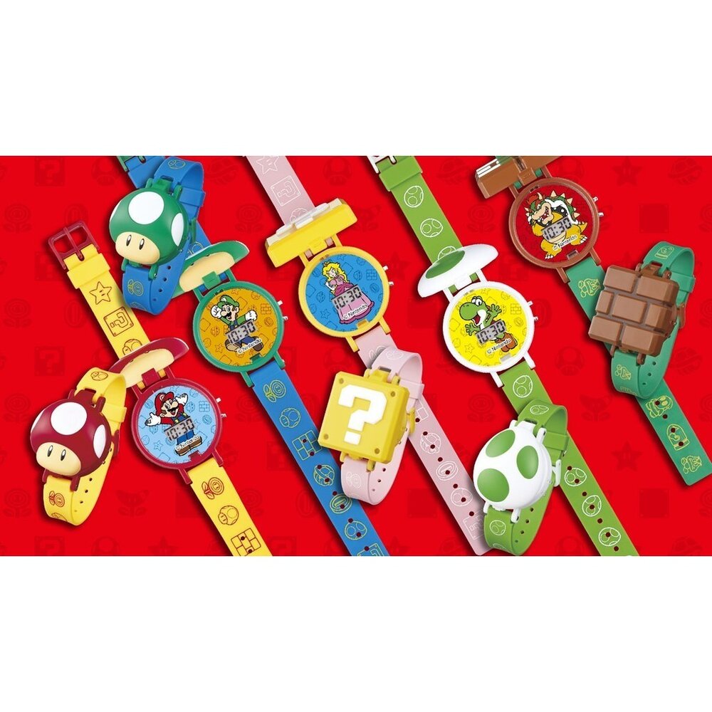 SF-019968-日本扭蛋 T-ARTS 超級瑪利歐可換電池電子錶 | 環球影城瑪利歐手錶 兒童手錶 電子手錶 兒童電子錶