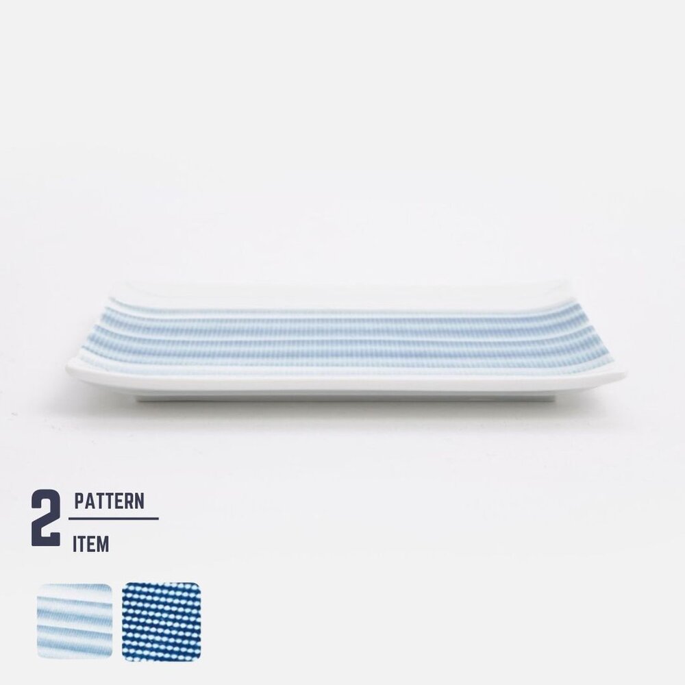 SF-019980-日本製 miyama深山 cecima 瀬縞 長盤 15cm 造型餐具 美濃燒 餐盤 點心盤 蛋糕盤 日本進口