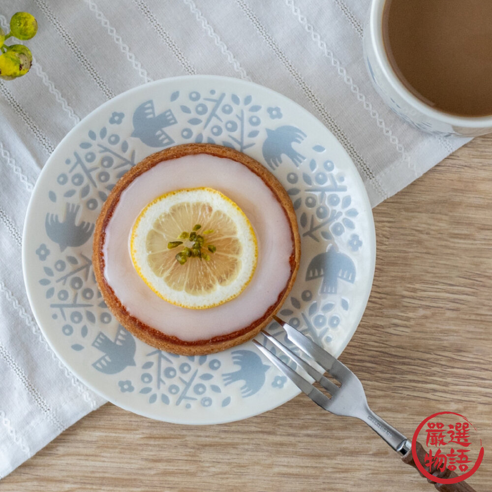 日本製 LINTU 小鳥植物盤子 美濃燒 陶瓷盤 餐盤 盤子 甜點盤 盤 下午茶 日式餐具 北歐風-圖片-7