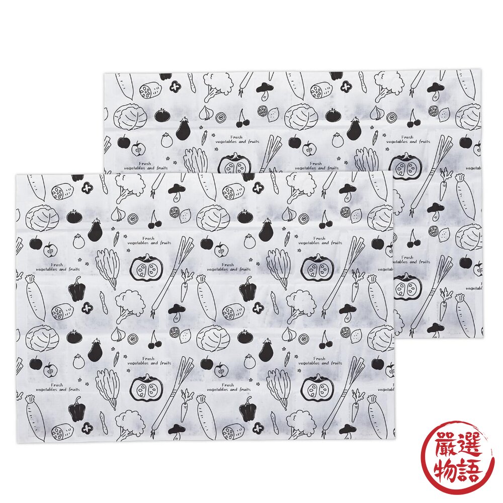 日本製 冰箱蔬果室防潮吸濕墊 2入 | 除臭片 消臭 吸濕 防止腐爛 防污漬 活性碳 冰箱 蔬果-圖片-3