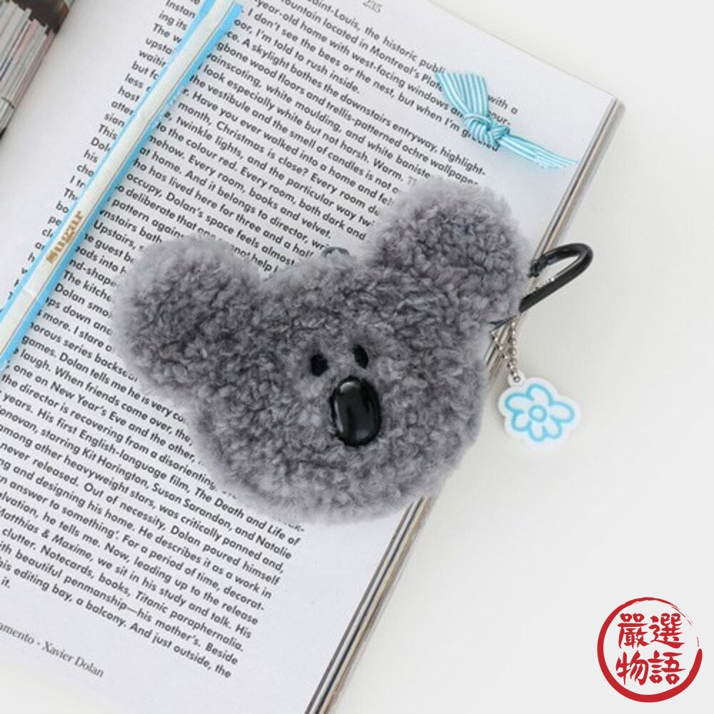 韓國Romane Little Paper 毛絨AirPods灰白保護套|Apple 保護殼 airpods-圖片-1