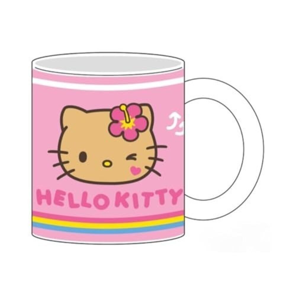 SF-020065-日燒夏威夷 KT Hello Kitty 馬克杯 兩色可選 烤焦 燒焦 曬黑Kitty 杯子 日本進口