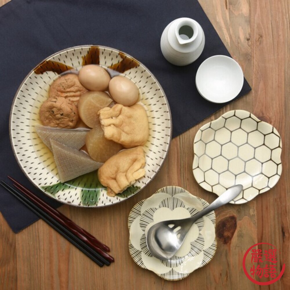 日本製 Natural69 波佐見燒 粉引釉花形淺盤 六角壓花盤 陶瓷盤 日式餐盤 KOBIKIYU 日本進口-圖片-6